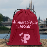 Disney Winnie The Pooh Backpack/ Hundred Acre Wood Piglet Fleece Tote Park Bag