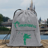 Disney Tinkerbell Backpack/ Glitter Green Tinkerbell Fairy Tote Vacation Park Bag