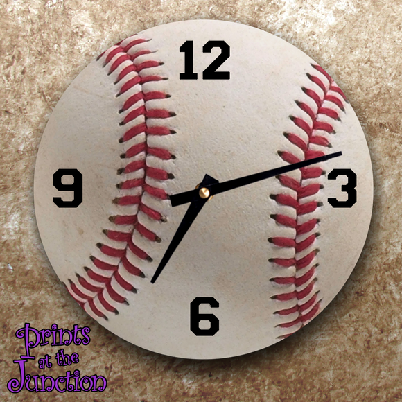 Baseball Clock/ Baseball Clock Gift/ Baseball Wall Clock/ Baseball Bedroom Wall Clock/ Sports Wall Clock/ Baseball Room Décor/ Coach/ Player Gift