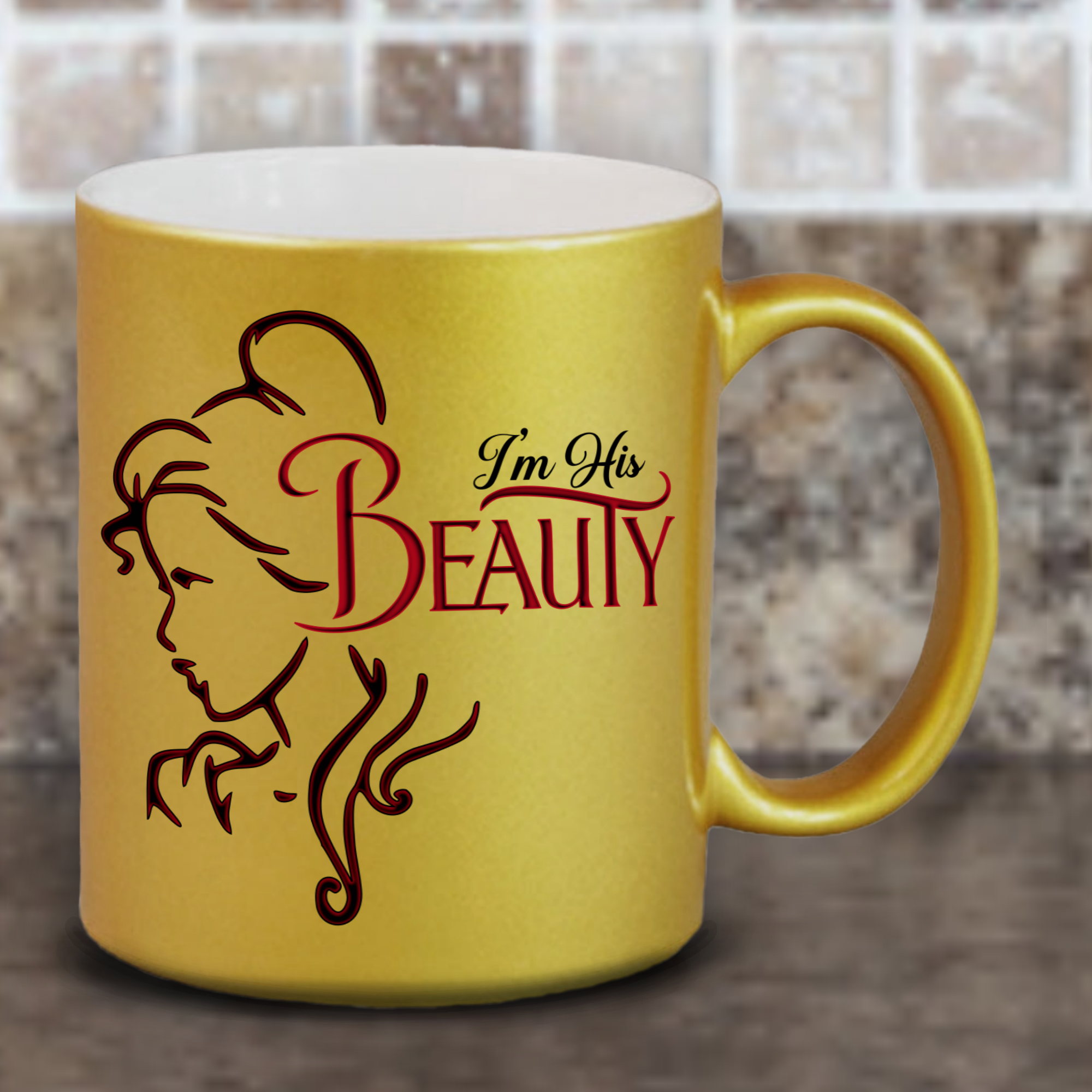 Disney Beauty Beast Couple Mugs Set/ His Hers Mr. and Mrs. Love Weddin –  Jin Jin Junction