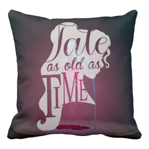 Disney Belle Beauty And The Beast Pillow/ Disney Enchanted Rose Princess Room Décor/ Disney Quote Throw Pillow/ Belle Silhouette Throw Pillow