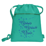 Disney Bibbidi Bobbidi Bride Backpack/ Blue Glitter Disney Bride Cinderella Fairy Godmother Vacation Travel Park Bag Gift