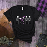 Breast Cancer Awareness Shirts/ Pink October Dabbing Skeletons Ribbon Halloween T Shirts