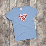 Disney Christmas Shirts/ Peppermint Mickey T-Shirts/ Glitter Red Candy Swirl Winter Holiday Party Top Christmas Gift