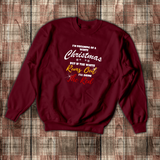 Christmas Drinking Sweatshirt/ Dreaming Of A White Christmas Wine Lovers Funny Shirt/ Holiday Wine Fleece Sweater