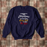 Christmas Drinking Sweatshirt/ Dreaming Of A White Christmas Wine Lovers Funny Shirt/ Holiday Wine Fleece Sweater