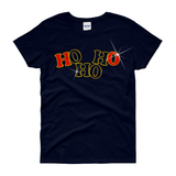 Christmas Shirts/ Santa Quote HO HO HO T-Shirts/ Glitter Gold And Red Holiday Top Christmas Gift