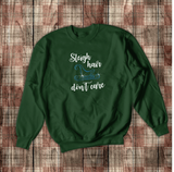 Christmas Sleigh Sweatshirt/ Sleigh Hair Don’t Care Sweatshirt/ Glitter Christmas Sleigh Funny Holiday Sweatshirt