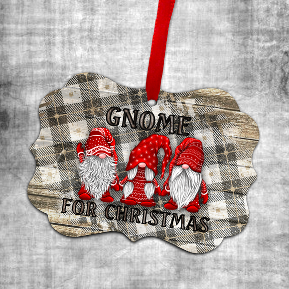 Christmas Gnome Ornament/ Gnome For Christmas Plaid Rustic Country Farmhouse Winter Holiday Ornament/ Christmas Gift Tag