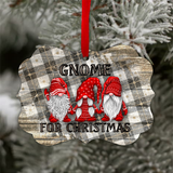 Christmas Gnome Ornament/ Gnome For Christmas Plaid Rustic Country Farmhouse Winter Holiday Ornament/ Christmas Gift Tag