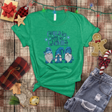 Christmas Shirts/ Chillin With My Gnomies Winter Blue Sweater Gnome Trio Pajama T shirts