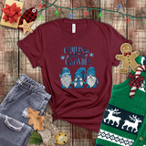 Christmas Shirts/ Chillin With My Gnomies Winter Blue Sweater Gnome Trio Pajama T shirts