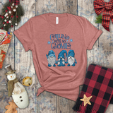 Christmas Shirts/ Chillin With My Gnomies Winter Blue Sweater Gnome Trio Pajama T shirts