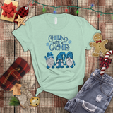 Christmas Shirts/ Chillin With My Gnomies Winter Blue Sweater Gnome Trio Pajama T shirts