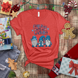 Christmas Shirts/ Chillin With My Gnomies Winter Blue Sweater Gnome Trio Pajama T shirts