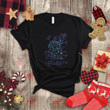 Christmas Shirts/ Blue Victorian Snowman Let It Snow Winter Holiday T shirts