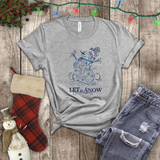 Christmas Shirts/ Blue Victorian Snowman Let It Snow Winter Holiday T shirts