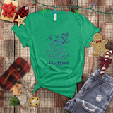 Christmas Shirts/ Blue Victorian Snowman Let It Snow Winter Holiday T shirts