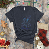 Christmas Shirts/ Blue Victorian Snowman Let It Snow Winter Holiday T shirts