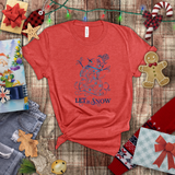 Christmas Shirts/ Blue Victorian Snowman Let It Snow Winter Holiday T shirts