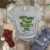 Christmas Shirts/ Grinchy Most Likely To Make the Naughty List Funny Group, Family Party Matching T shirts
