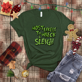 Christmas Shirts/ Grinchy Most Likely To Wreck A Sleigh Funny Group, Family Party Matching T shirts