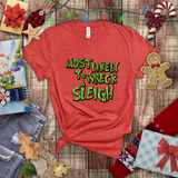 Christmas Shirts/ Grinchy Most Likely To Wreck A Sleigh Funny Group, Family Party Matching T shirts