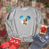Mickey Mouse Christmas Snowglobe Glitter Sweatshirt/ Disney Santa Suit Mickey Holiday Snow Globe Glitter Sweatshirt/ Disney Glitter Sweater
