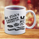 St. Nick’s Christmas Mug/ Old Fashioned Santa Chimney Advertisement Winter Holiday Coffee Mug