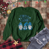 Christmas Sweatshirt/ Chillin With My Gnomies Winter Blue Sweater Gnome Trio Pajama Winter Fleece Sweater