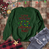 Christmas Sweatshirt/ Funny This Is Fine I’m Fine Messy Tangled Holiday Lights Pajama Winter Holiday Fleece Sweater