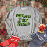 Christmas Sweatshirts/ Grinchy Most Likely To Eat The Gizzard Funny Group, Family Party Matching Fleece Sweaters