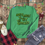 Christmas Sweatshirts/ Grinchy Most Likely To Eat The Gizzard Funny Group, Family Party Matching Fleece Sweaters