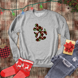 Disney Christmas Plaid Sweatshirt/ Mickey Mouse Red And Green Plaid Shirt/ Christmas Holiday Fleece Sweater