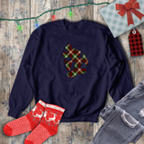 Disney Christmas Plaid Sweatshirt/ Mickey Mouse Red And Green Plaid Shirt/ Christmas Holiday Fleece Sweater