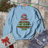 Christmas Sweatshirt/ Ugly Sweater Pattern Brushstroke Washi Tape Tree Pajama Winter Holiday Fleece Sweater