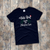 Christmas Shirts/ Naughty List T-Shirts/ This Girl Made The Naughty List Funny Winter Holiday Party Top Christmas Gift