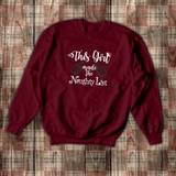 Christmas Naughty List Sweatshirt/ This Girl Made The Naughty List Fleece Sweater/ Funny Santa’s List Shirt