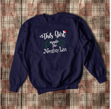 Christmas Naughty List Sweatshirt/ This Girl Made The Naughty List Fleece Sweater/ Funny Santa’s List Shirt