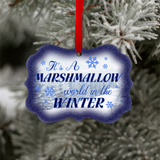 Christmas Marshmallow World Ornament/ It’s A Marshmallow World In The Winter Holiday Ornament/ Christmas Gift Tag