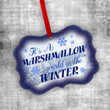 Christmas Marshmallow World Ornament/ It’s A Marshmallow World In The Winter Holiday Ornament/ Christmas Gift Tag