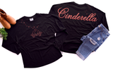 Cinderella Rose Pink Jersey/ Glitter Cinderella's Carriage Spirit Shirt/ Fairy Godmother Magic Sparkle Disney Vacation Jersey