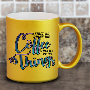Inspirational Coffee Mug / Motivational Pearl Metallic Coffee Quote Mug/ Funny You Got This/ You Can Do It Coffee Lover Gift