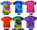 Disney Stitch Tie Dye Shirts/ Stay Weird Funny Ohana Stitch Playing Guitar Tie Dye Adult And Youth T-Shirts
