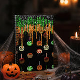 Halloween Journal/ Caramel Decorated Candy Apples With Glam Green, Orange And Black Drips Notebook/ Diary Gift