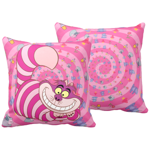 Disney Cheshire Cat Pillow/ Alice In Wonderland Throw Pillow Décor/ We’re All Mad Here Pillow Gift/ Pink Smiling Cheshire Cat Pillow