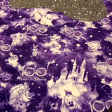 Disney 100 Anniversary Backpack/ Minnie Platinum Silver Glitter Bow Purple Years Of Wonder Tinkerbell Vacation Travel Park Bag Cinch Sack