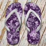 Disney 100th Anniversary Flip Flops/ Purple 100 Years Of Wonder Mickey, Stitch, Winnie The Pooh, Simba, Dumbo, Tinkerbell Vacation Sandals