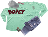 Disney Dopey Jersey/ Seven Dwarfs Dopey Spirit Shirt/ Disney Vacation Oversized Jersey Top