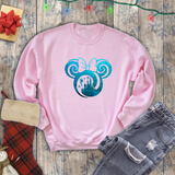 Disney Christmas Sweatshirt/ Tinkerbell Winter Snowflakes Shirt/ Cinderella Castle Holiday Fleece Sweater